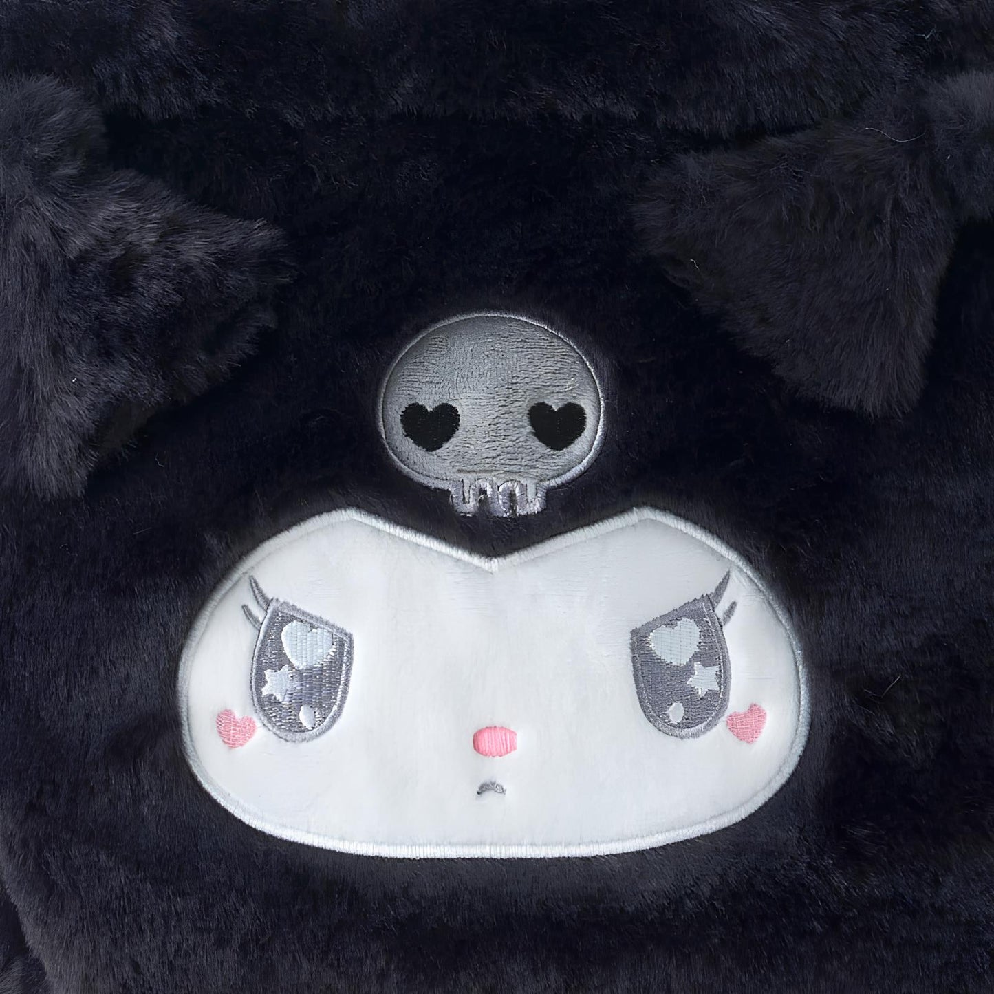 Kuromi Face Shaped Fur Handbag