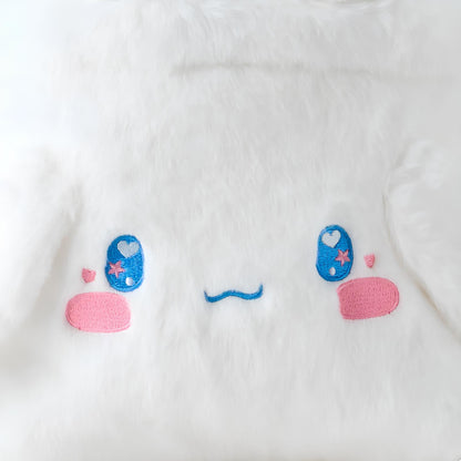 Cinnamoroll Face Shaped Fur Handbag