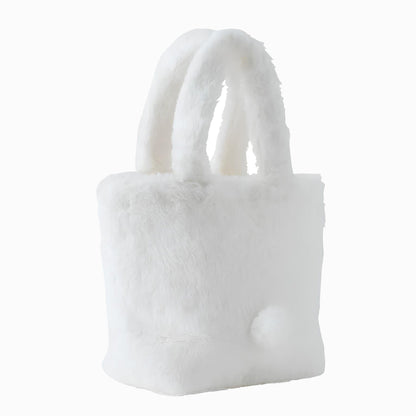 Hello Kitty Face Shaped Fur Handbag
