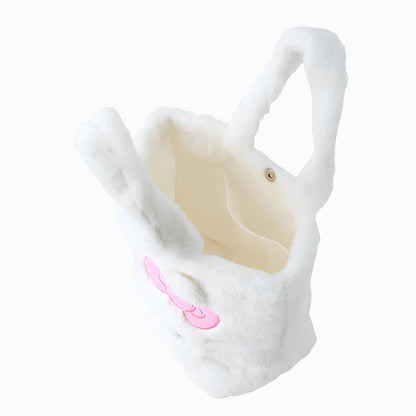 Hello Kitty Face Shaped Fur Handbag