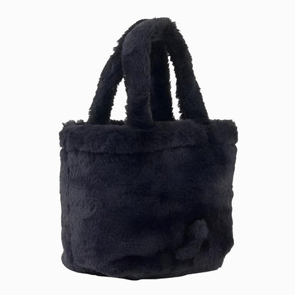 Kuromi Face Shaped Fur Handbag